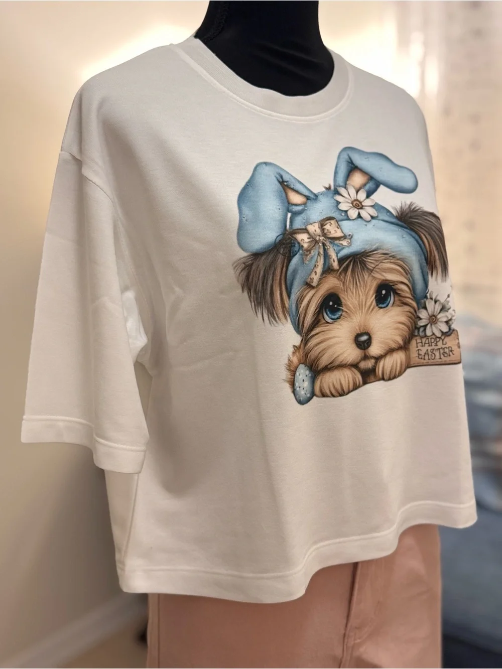 Cute Puppy Graphic Cotton Tee